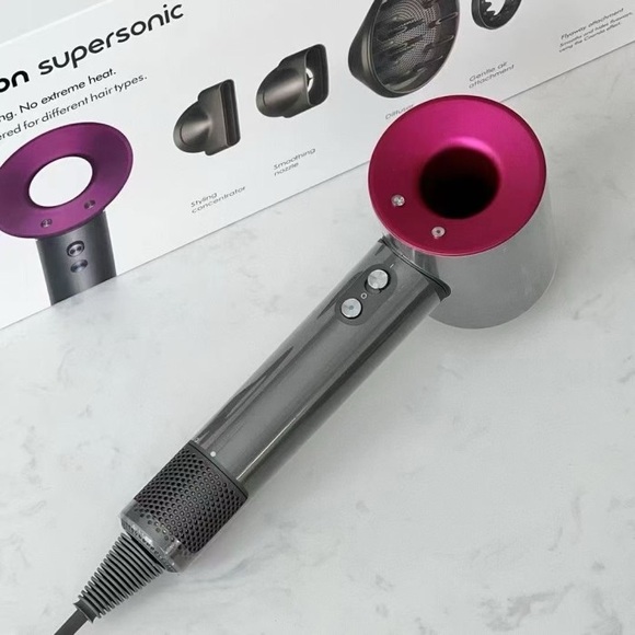 Dyson Supersonic Hair Dryer with Grey Body and Magenta Head - Picture 7 of 8
